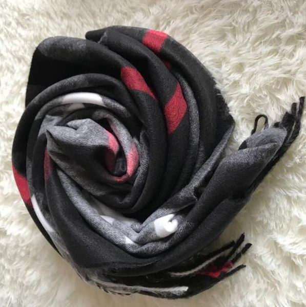 

winter 100%cashmere scarf classic letter scarf ladies and boys cashmere shawl designer shawl with scarf, Blue;gray