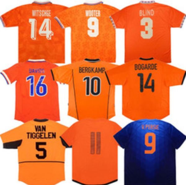 

88 89 soccer jersey retro netherlands van basten gullit 98 99 voetbal shirt seedorf bergkamp holland 1988 1998 football shirts, Black;yellow