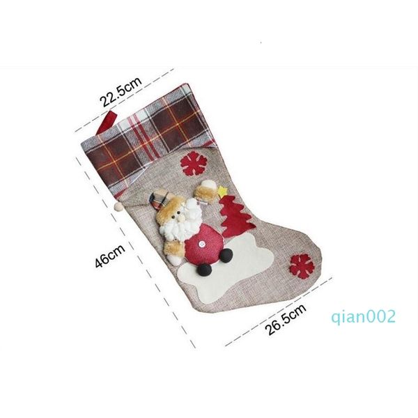 

44j8ornament 3 styles new arrival stockings decor party decorations santa christmas stocking candy socks bags xmas gifts bag dhl