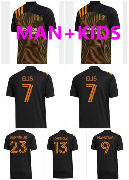 

2020 houston dynamo soccer jersey 20/21 mls #7 elis manotas uniform mens dynamo #13 ramirez darwin jr football shirts, Black;yellow