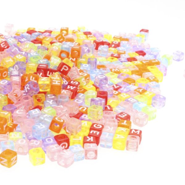 

250pcs letter beads mixed alphabet a- z cube beads for jewelry making for diy bracelets necklaces bbymak xmhyard
