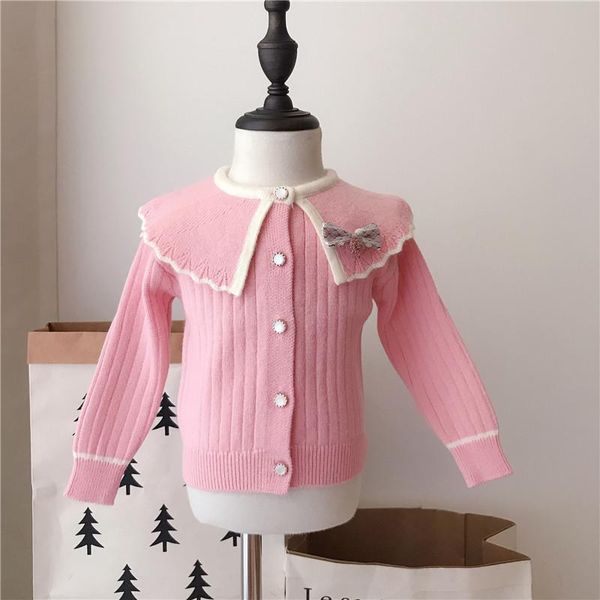 

pullover kids clothes girls knitted sweaters fall toddler girl sweater cardigans roupas infantis menina knit clothing 1 to 5 years, Blue