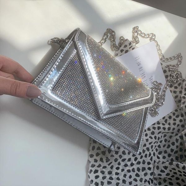 

diamond sequins flip square package 2020 summer new quality pu leather womens designer handbag shoulder messenger bags