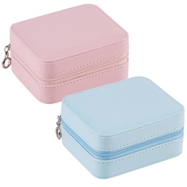 

pu single layer jewelry gift box portable earring ring storage case organizer gift boxes for jewellery jllokj