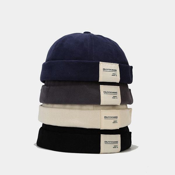 

berets spring and autumn period women's melon skin fashion simple landlord men's korean ruffian beret, Blue;gray
