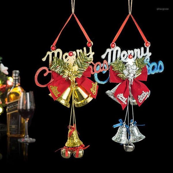 

creative christmas ring bells hanging for door tree decoration 5 styles featival merry christmas letter pendants dropshiping1