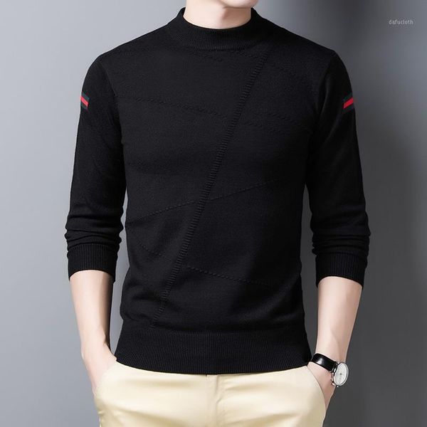 

autumn thin oblique article the stylish men's sweater half a turtle neck long sleeve knit render unlined upper garment1, White;black