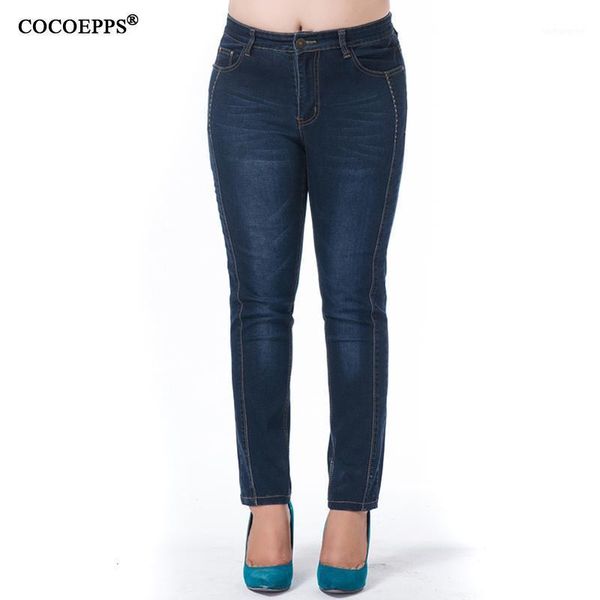 

jeans for women jeans with high waist high elastic plus size women woman femme washed casual skinny pencil pants1, Blue