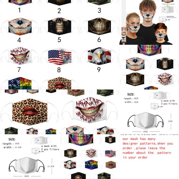 

american mask camo skull flag explosion models digital printing dust haze pm2.5 adjustment earhook with two chips oo5yu