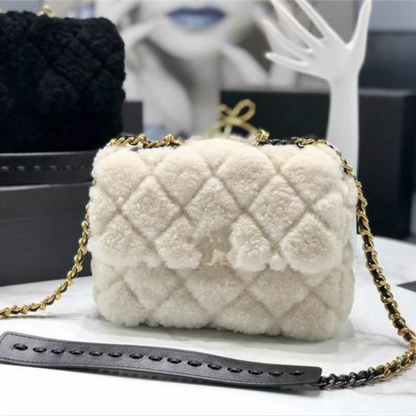 

luxurys designers shoulder bag women cross body bag winter fuzzy cashmere flap plush bag fashion banquet bags women wallet bonheur coco