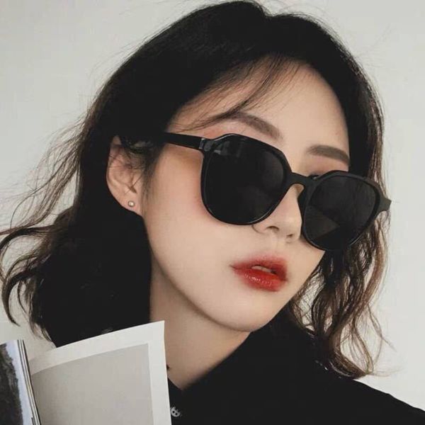 

edition, ins glasses korean female sunglasses, net red, same paragraph, tiktok, polarizing, sun, eyes, uv, and no degree, White;black