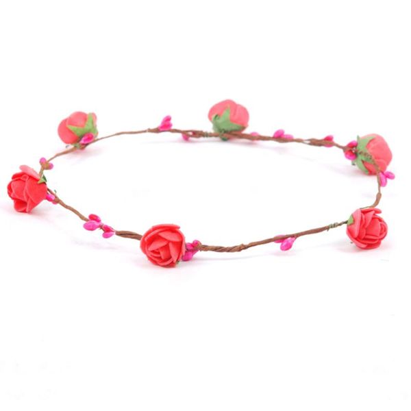 

decorative flowers & wreaths 12pcs artificial handmade rose floral crown flower headband hair garland wedding headpiece