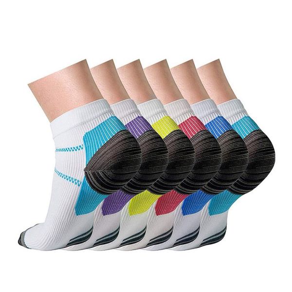 

7 pairs/lot pack socks men women foot compression sock anti-fatigue breathable plantar fasciitis heel arch pain relieving, Black