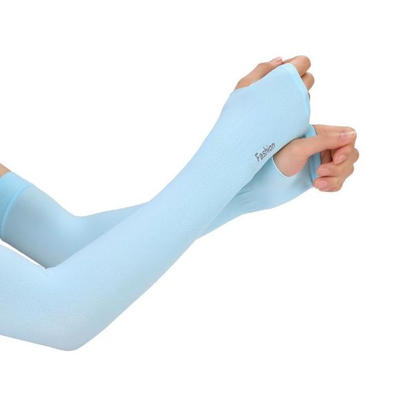 

летние прохладный спортивный солнце солнца уф защита женщин рукав тонкий длинный стиль ледяной шелковые перчатки ручной защитник мужчины при, Black