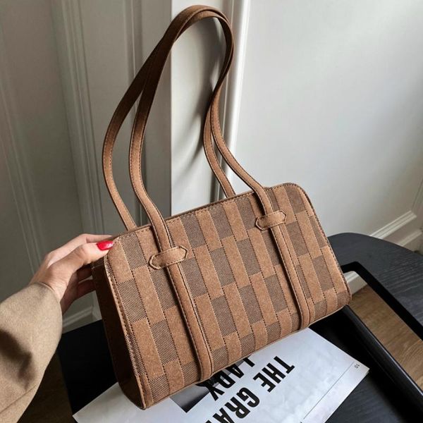 

vintage square armpit bag 2021 fashion new pu leather women's designer handbag high capacity travel shoulder bag