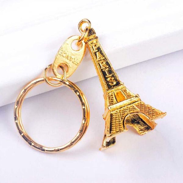 

paris vintage eiffel france keychain tower stamped pendant key ring gifts fashion gold sliver bronze, Silver