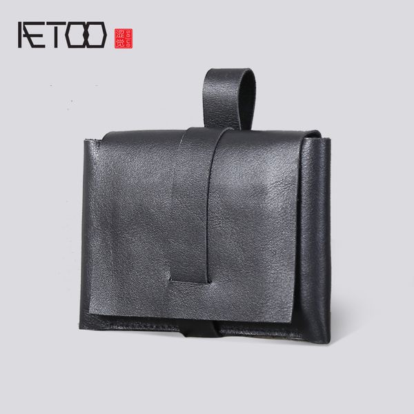 

hbp aetoo cowhide wallet leather leather bag handmade card bag, Red;black