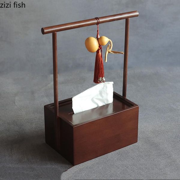

tissue boxes & napkins bamboo box with handle deskdecorative ornaments handmade solid wood storage napkin holder paper towel tube