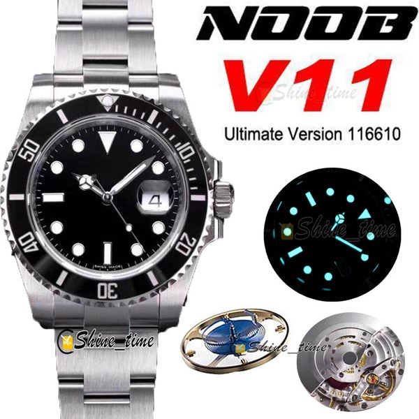 

n v11 ultimat version sa3135 automatic mens watch ceramics bezel 116610 big date luminous dial 904l steel bracelet sapphire designer watches, Slivery;brown