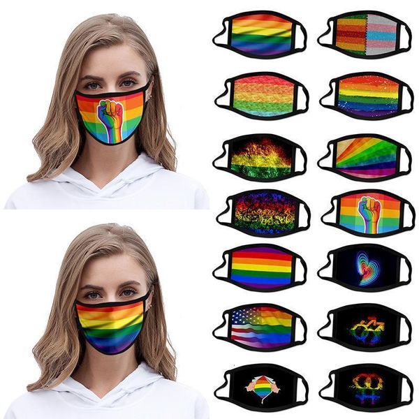 

dust-proof design lgbt gay 3d face color printing polyester ice silk fabric washable mask xd23597 powerstore2012 wgokf