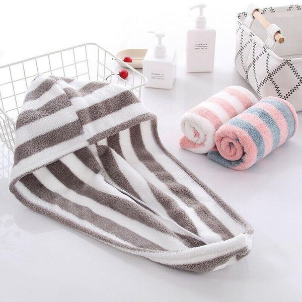 

towel microfiber magic quick fast dry hair drying turban bathing wrap hat cap1