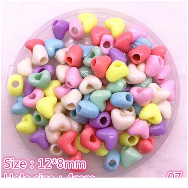 

50pcs/lot multicolour acrylic large hole beads for children children beads for jewelry making diy handmade bracelets nec qyljzs