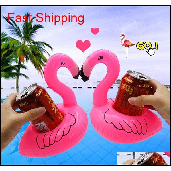 

inflatable flamingo drinks cup holder pool floats bar coasters floatation devices children pool toy event qylzol bde_luck