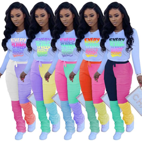 

women two piece outfits tracksuit sports strip long sleeve micro flared pants zipper trousers ladies new fashion jogging suit 2022, White
