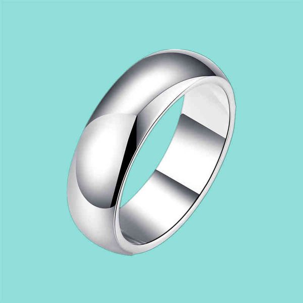 

sterling silver smooth circle wedding rings for women men classic engagement ring female 925 fine jewelry