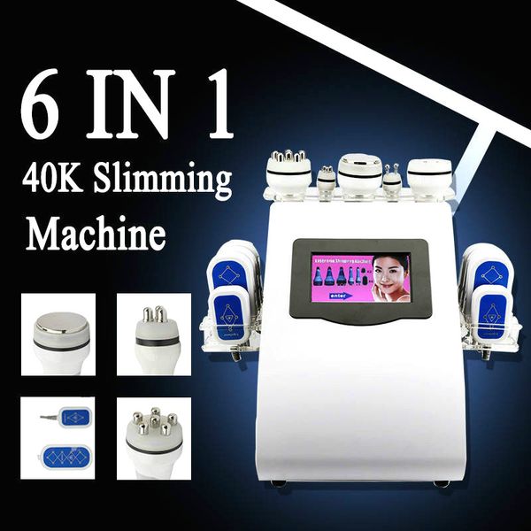 

new 6 in1 promotion ultrasonic cavitation2.0 vacuum radio frequency lipo laser slimming machine for weight reduce