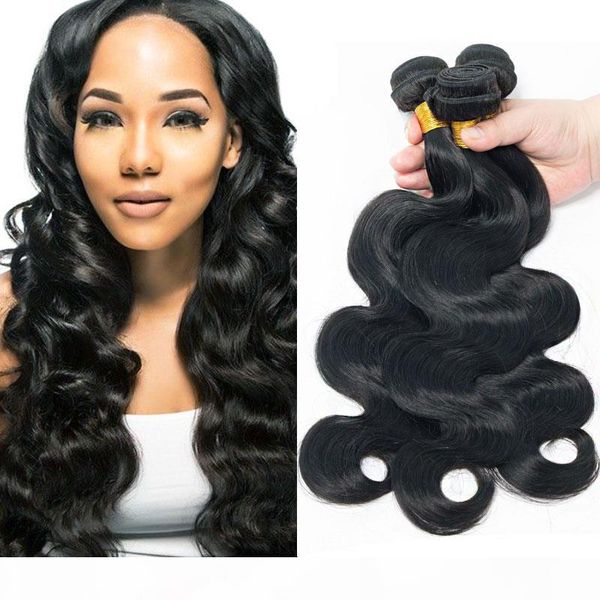 

3 pieces 24 26 28 inches body wave human hair bundles natural black malaysian indian brazilian peruvian hair bundles deals