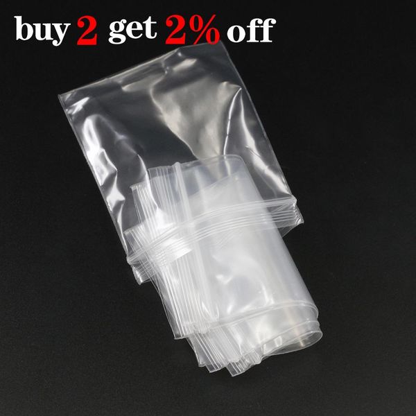 

100pcs/pack 4*6/5*7/6*8/7*10cm bulk thick jewelry packaging zip zipped lock reclosable plastic poly clear bags for diy stockpile wmtcuu