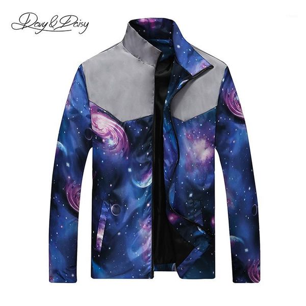

men jackets zipper quick-drying galaxy printed patchwork sunscreen coat thin men windbreaker brand clothing dct-0271, Black;brown
