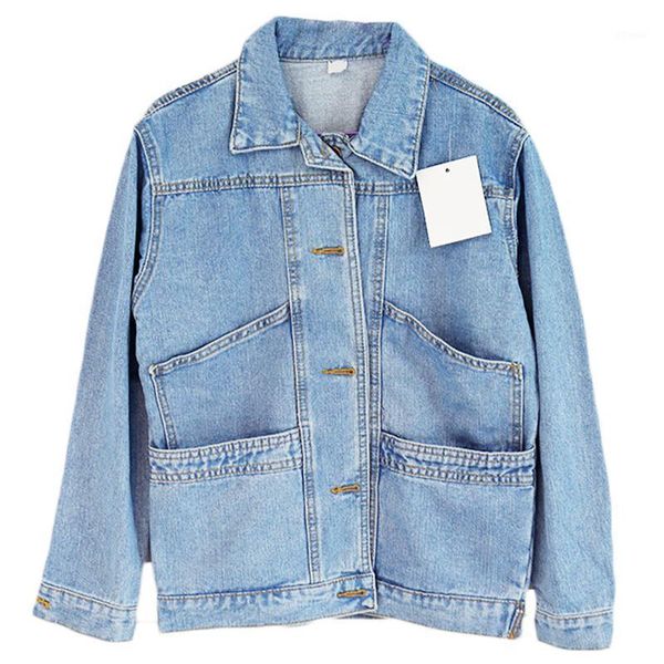 

women's jackets 2021 women basic coat denim jacket spring and autumn for loose fit casual style c2291, Black;brown