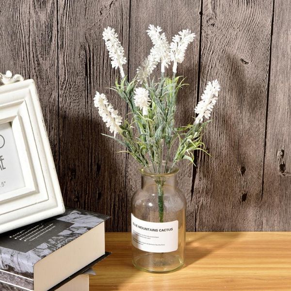

artificial flower romantic provence plastic lavender decoration handmade fake 1 bouquet 7 flower branch for wedding home decor