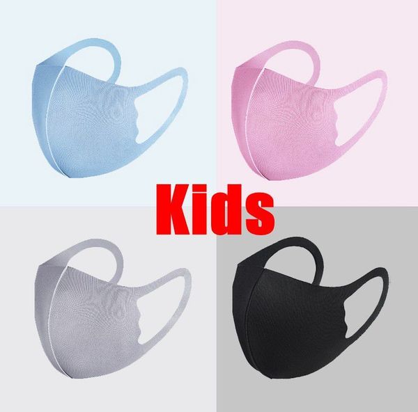 

cover face mouth mask kids boy pm2.5 respirator dustproof anti dust washable reusable ice silk cotton child masks dhl