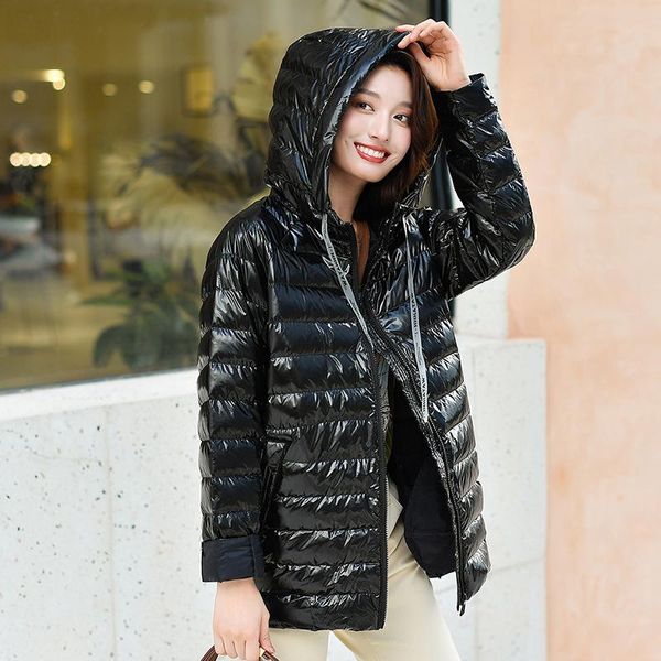 

zfreedom 2020 новые зимние свет пуховик короткие дамы разноцветные моды милые девушки яркие теплые тонкие шляпе, Black