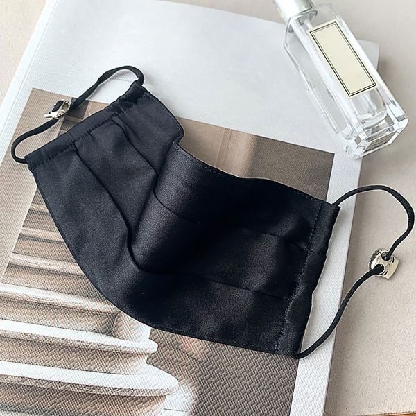 

for summer ultrathin silk women designer mask masks double-deck solid color facemasks washable reusable face coverings