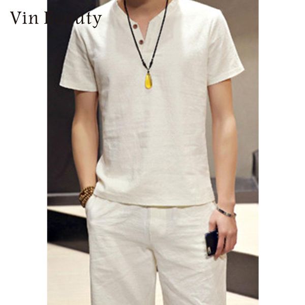 

men's summer suits short sleeves suits t-shirts lightweight vintage t-shirts cotton soft summer, Gray