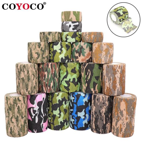 

4.ого камуфляж самоклеющихся бинты колено поддержки голеностопный сустав палец arm колодка охота маскировка упругая wrap спортивный спорт pr