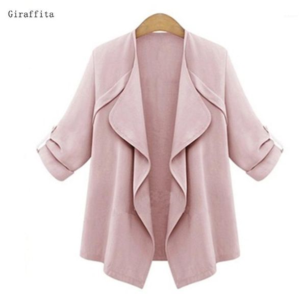 

giraffita fashion jacket women thin coat fat loose cardigan thin elegant plus size clothing female outwear shirt coat1, Black;brown