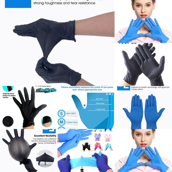 

factoryluwqof disposable nitrile latex specifications 5 kinds optional anti-skid a grade without powder rubber gloves