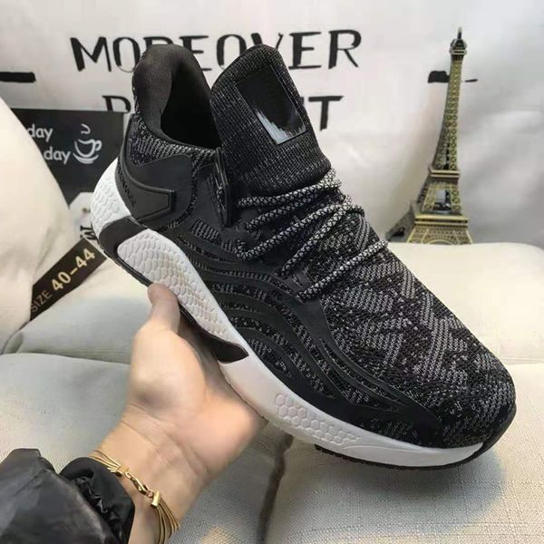 

2021 designer alphabounce knitted mesh men running shoe black camouflag breathable light weight trainers sneaker size 40-44