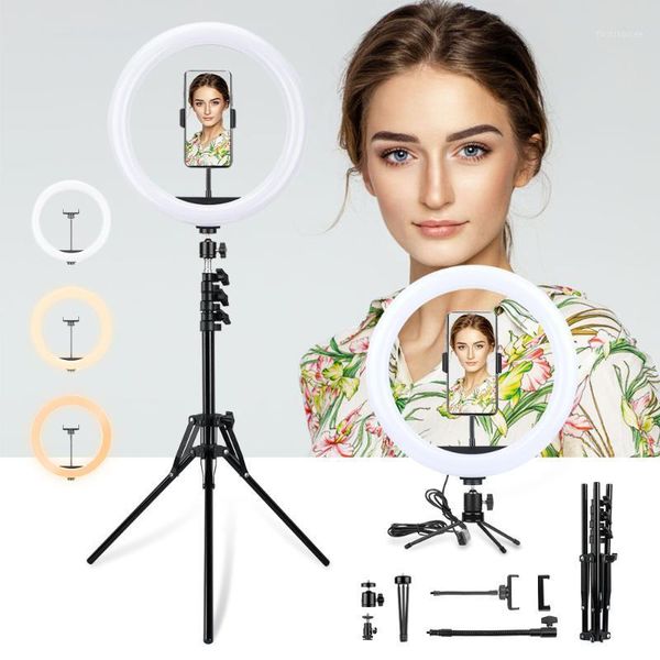 

flash heads 12inch led selfie ring light studio pography po fill with tripod stand for youtube video dimmable makeup1