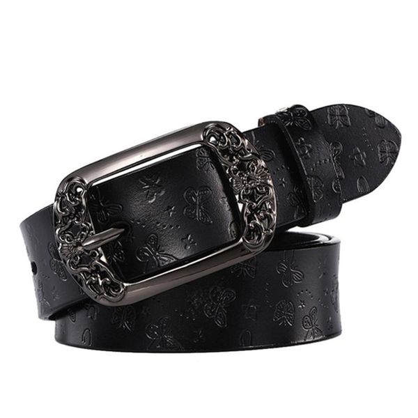 

belts women simple fashion faux leather waistband belt vintage waist needle buckle strap for jeans, Black;brown