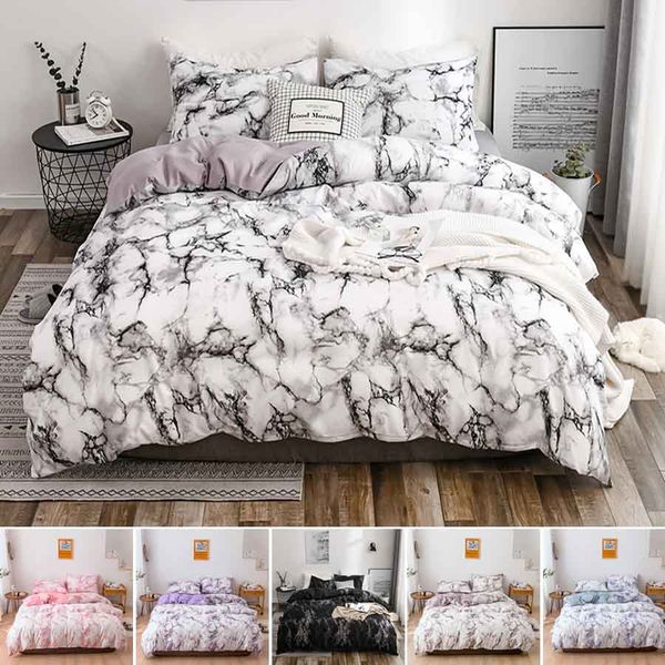 

wostar marble printed постельные принадлежности набор king size роскошный домашний текстиль постельное белье пододеяльник и наволочки постел