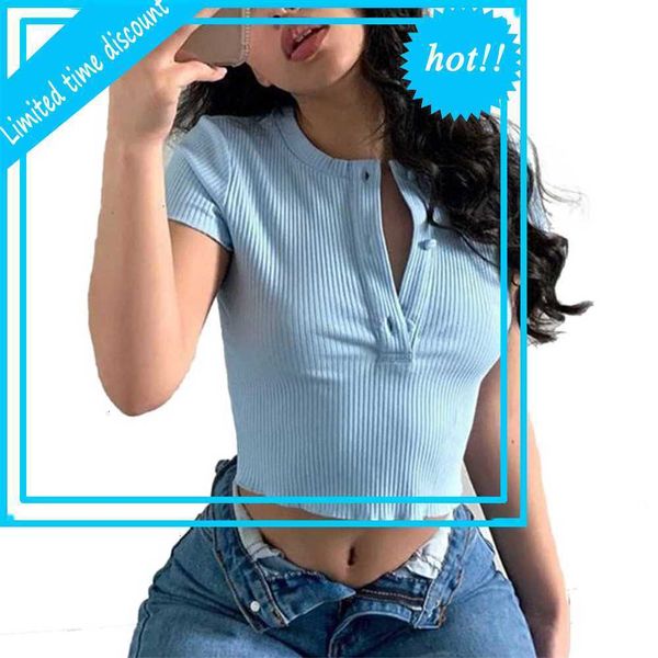 

women button summer casual basic shirt effects color girls slim-fit short mounting clothing tea 2021, White