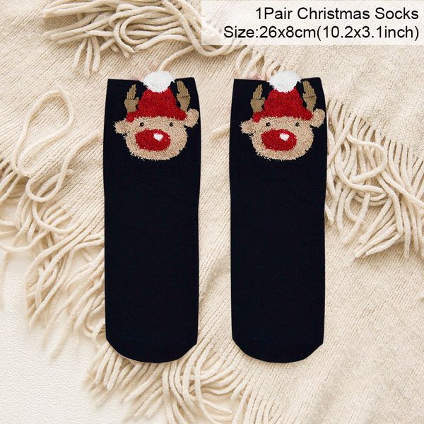 

cartoon christmas socks ornaments merry christmas decorations for home christmas gifts xmas noel navidad happy new year supplies, Black;white