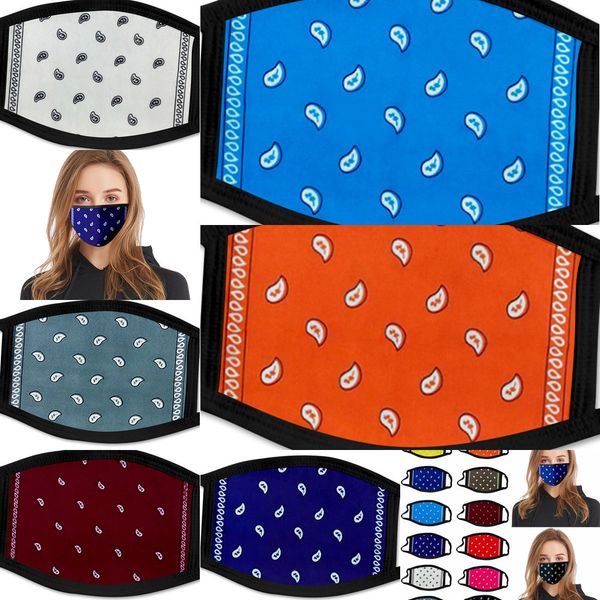 

uxwlou in stock designer fashion face masks dust proof anti smog 3d cross-border printing cashew flower mask double lay n