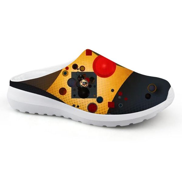 

fashional flat sandals casual comfortable summer slippers house beach water shoes for wassily kandinsky master piece, Black